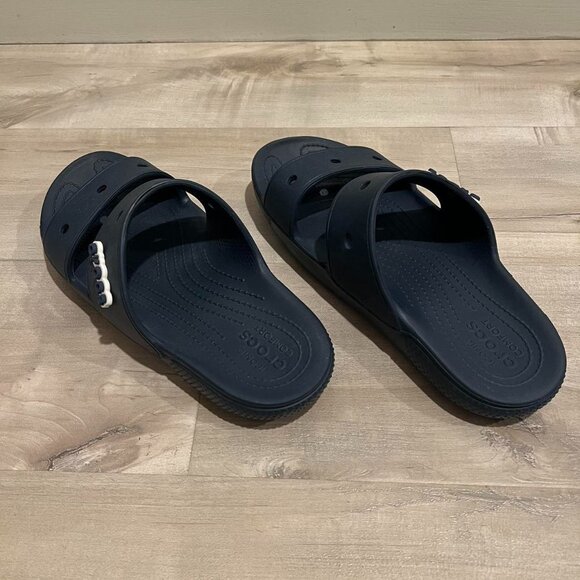 Navy Crocs classic slide sandals - Picture 2 of 4